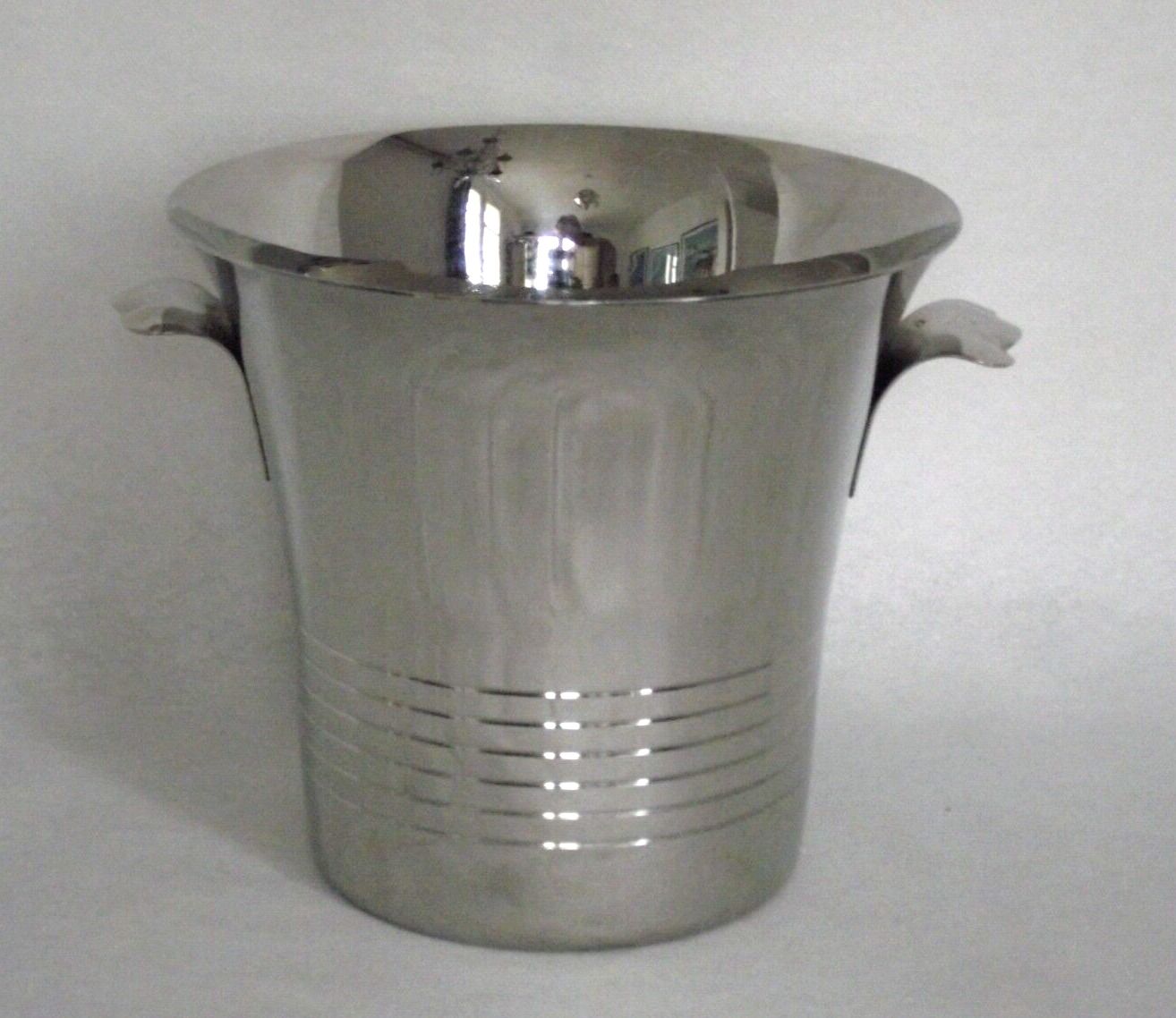 Silver stainless steel champagne bucket 18.10