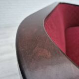 Années 1950, canapé danois 2 places, très bon état d'origine, bois de frêne.