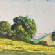 Watercolor painting "hilly and wooded plain" 20th century school