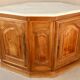 19th century walnut corner cupboard with Carrara marble top