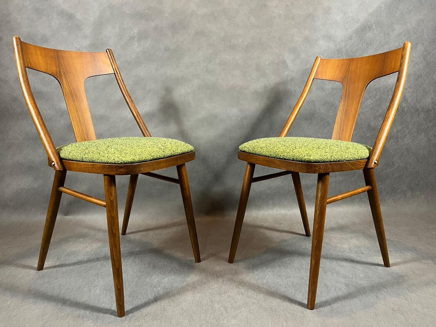 Set of 4 renovated vintage chairs, mier edition, czech vintage 1960s