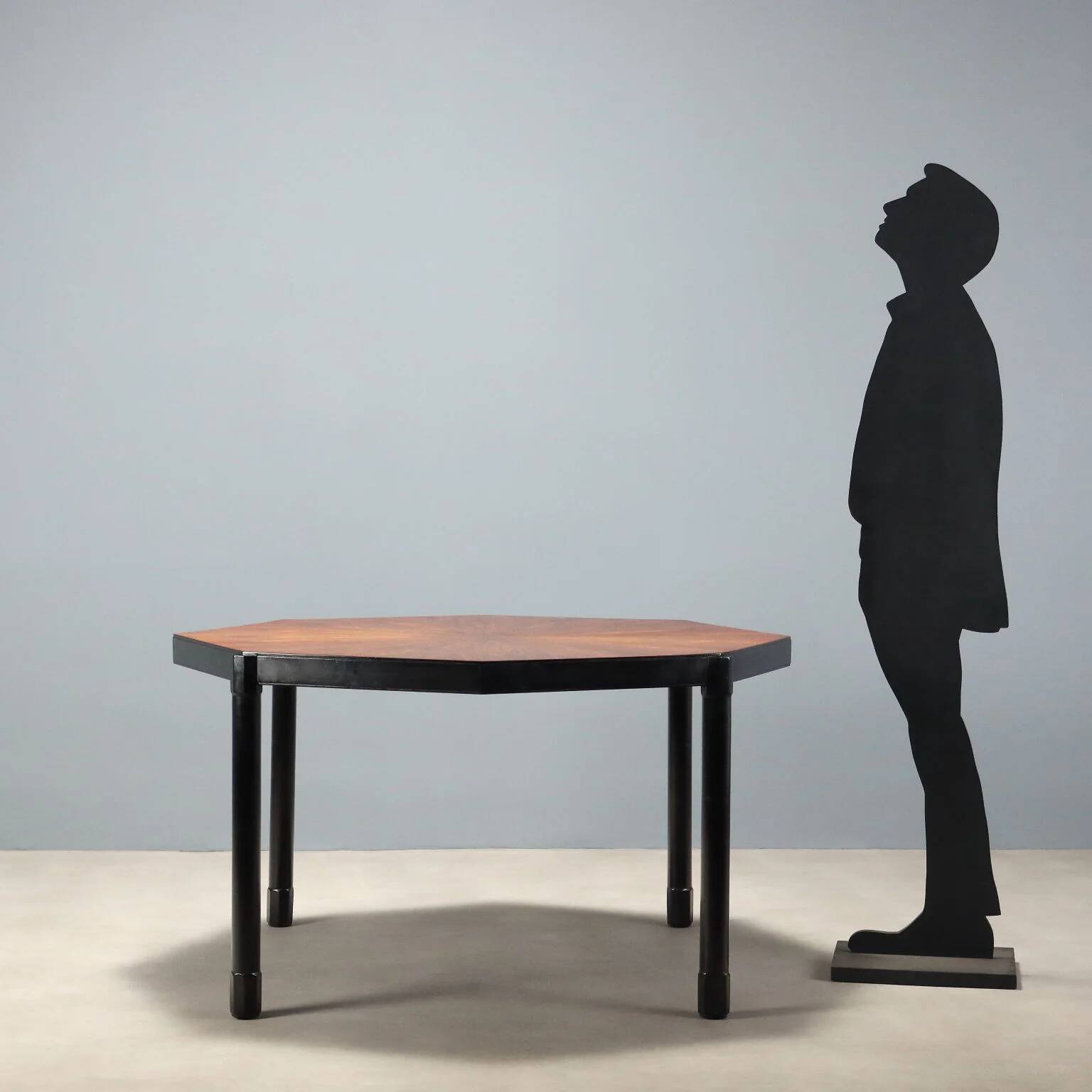 Vintage painted wooden dining table, design, Italy, 1960s