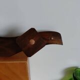 Vintage wooden wall coat rack