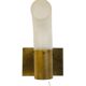 Brass and Pulegoso Glass Wall Lamp attributed to Aldo Nason for Mazzega 1960s