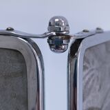 Chrome patina triptych mirror, early 20th century