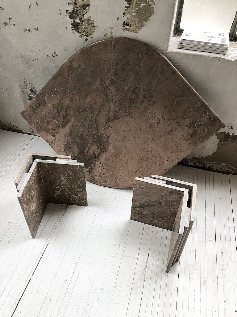 Roche Bobois pink marble table