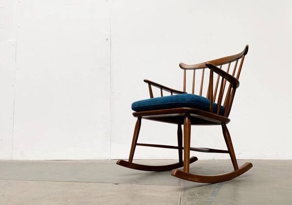 Fauteuil à bascule mid-century par Børge Mogensen pour FDB Møbler, années 1960