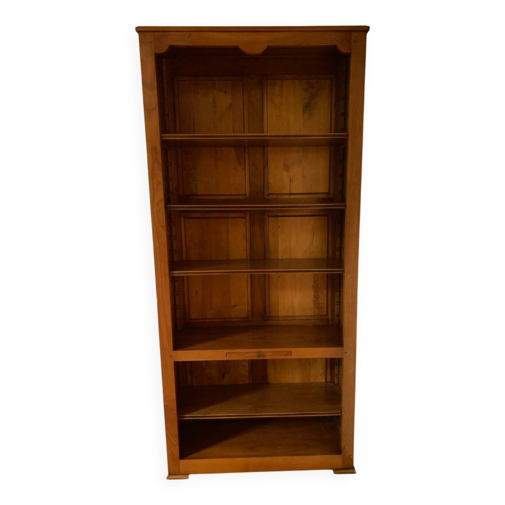 5-shelf solid wood bookcase