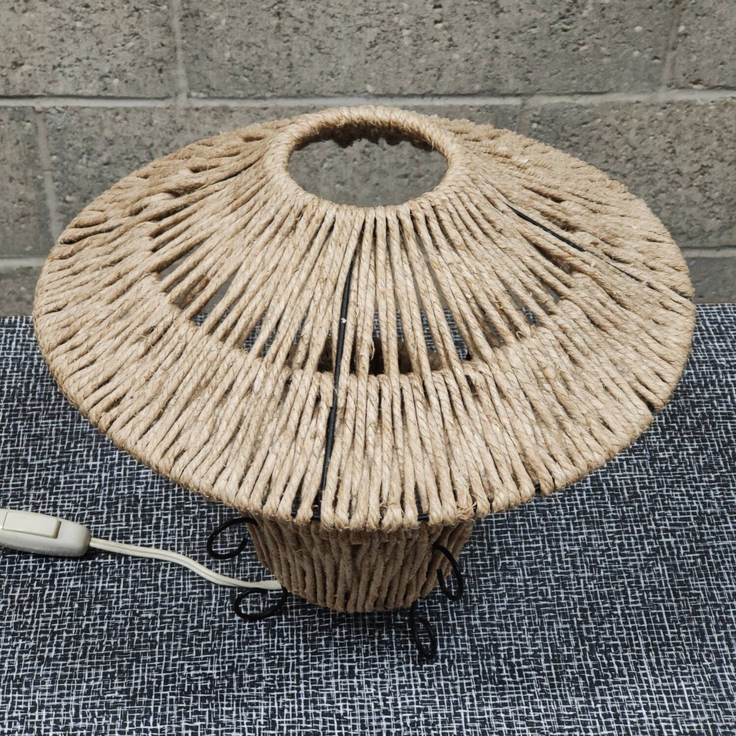 Metal and rope lamp 1960