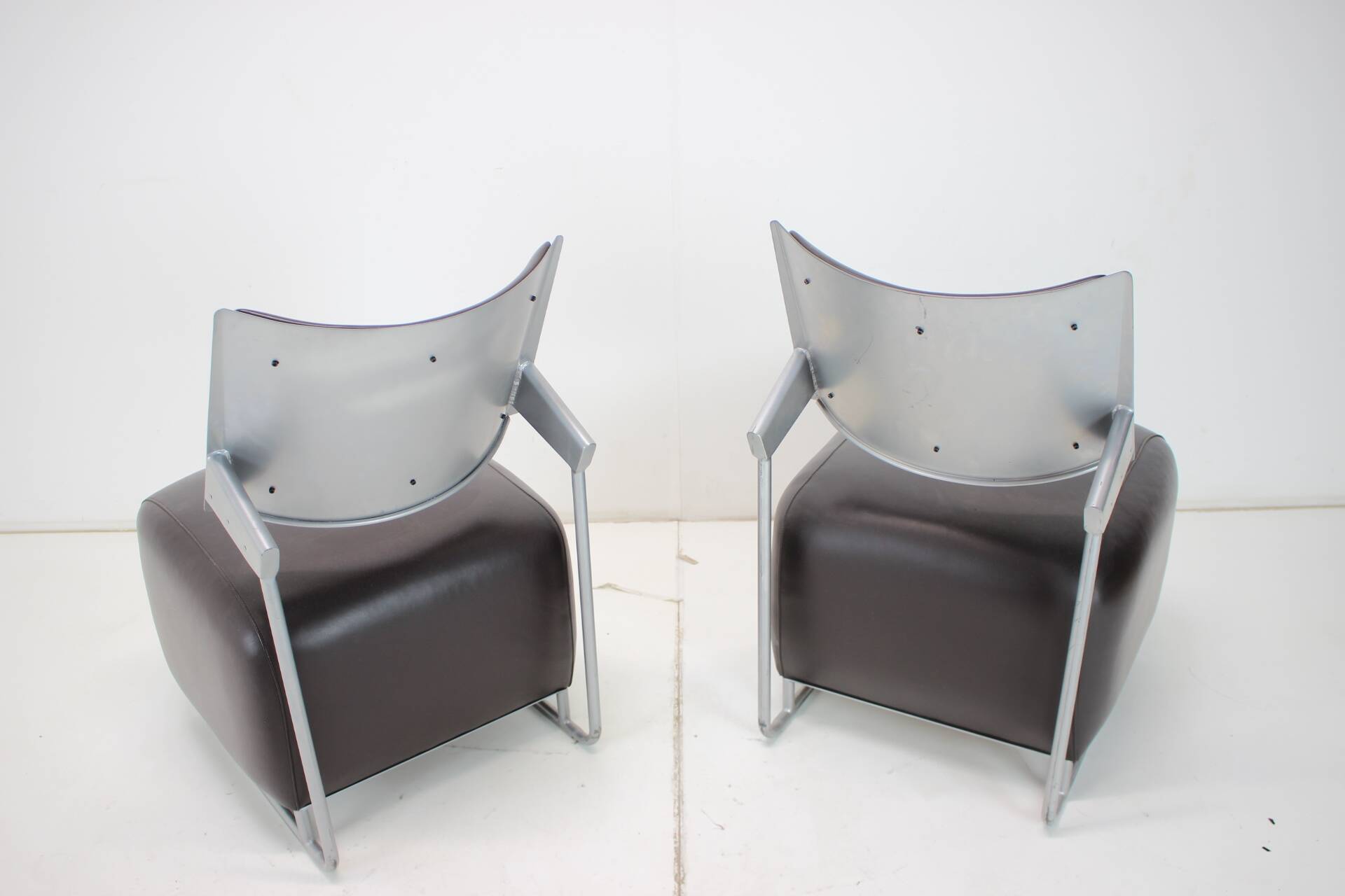 Leather Armchairs "Oskar" by Harri Korho for Inno, 1990s