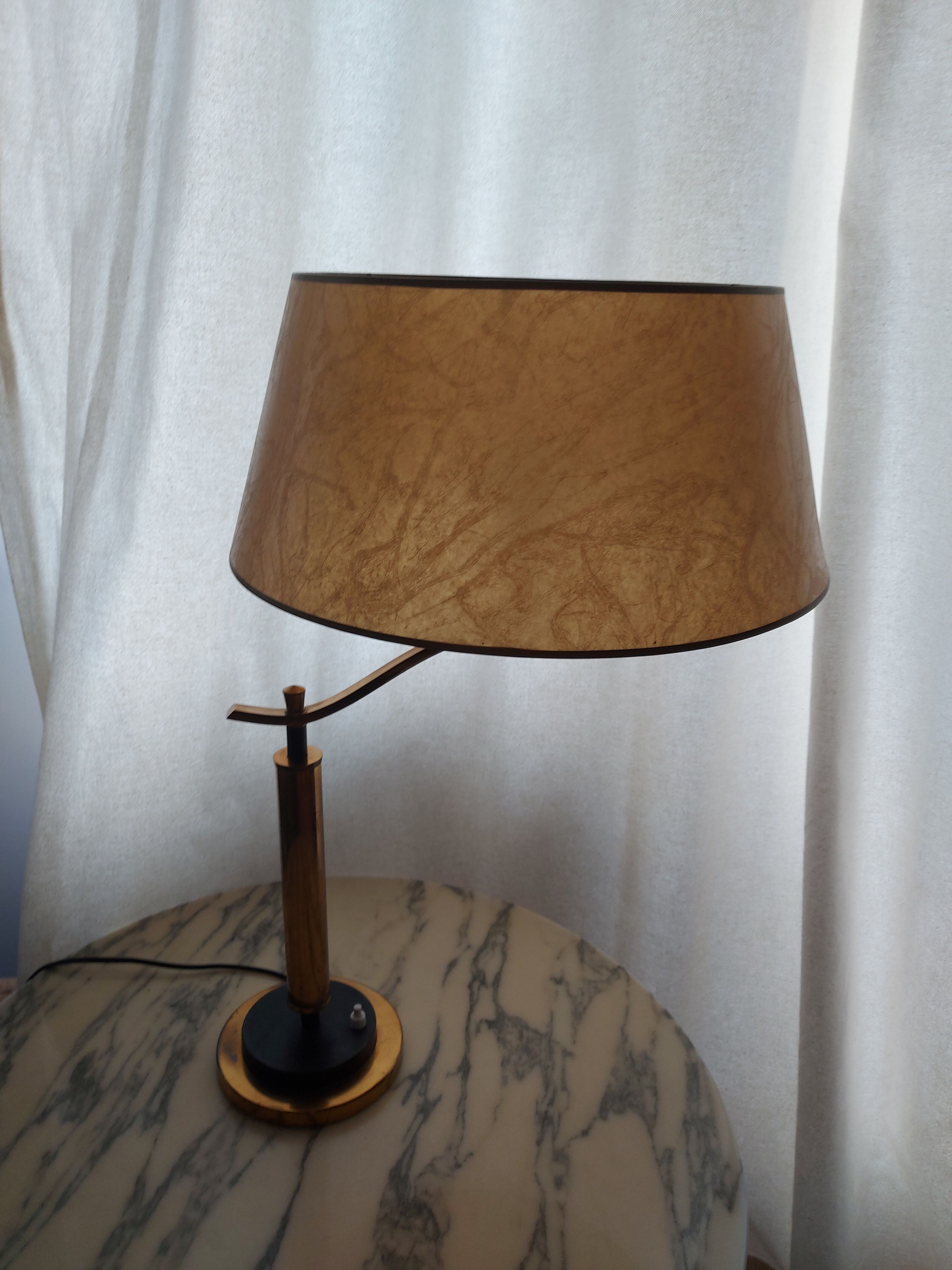 Brass lamp 30's Jules Leleu