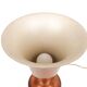 Lampe cornet en métal cuivré, époque Art Déco