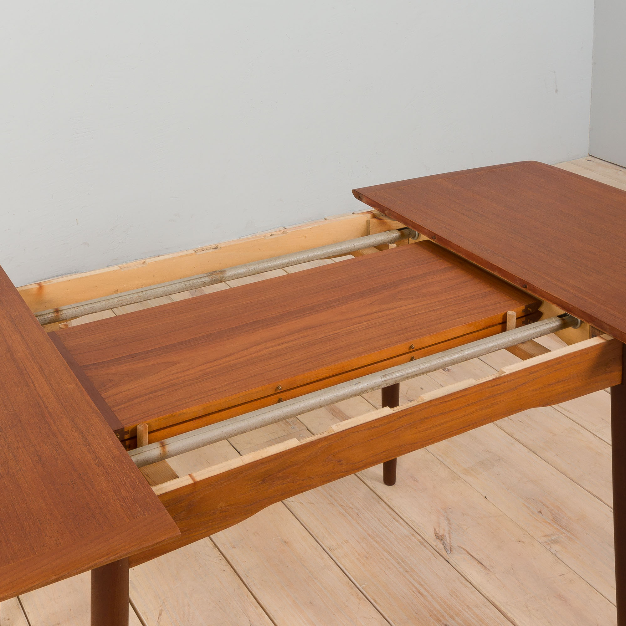 Danish rectangular teak extension table, 1970s