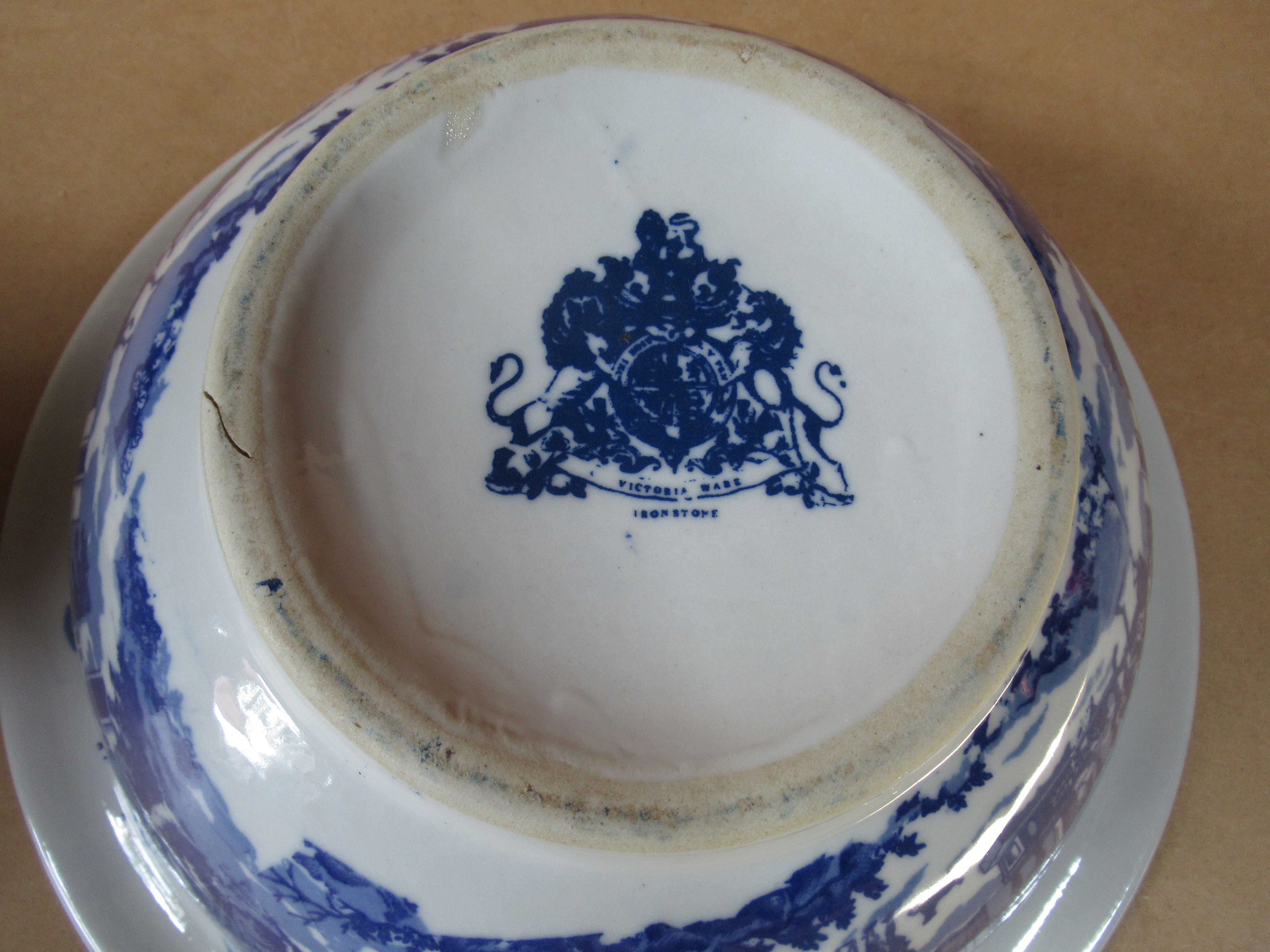Vasque & broc faïence victoria ware ironstone début xxème