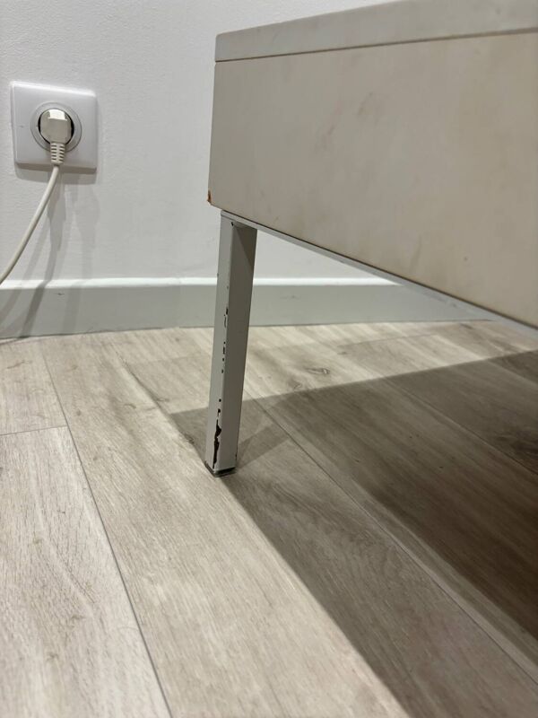 Chevet / table basse Interlübke vintage années 70 – laque blanche