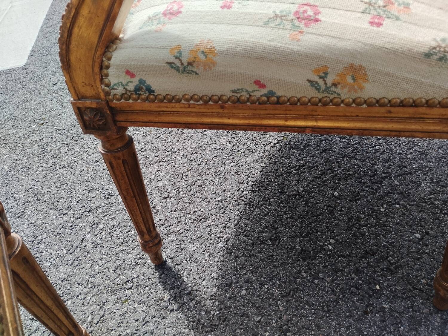 Pair of old Louis XVI style armchairs