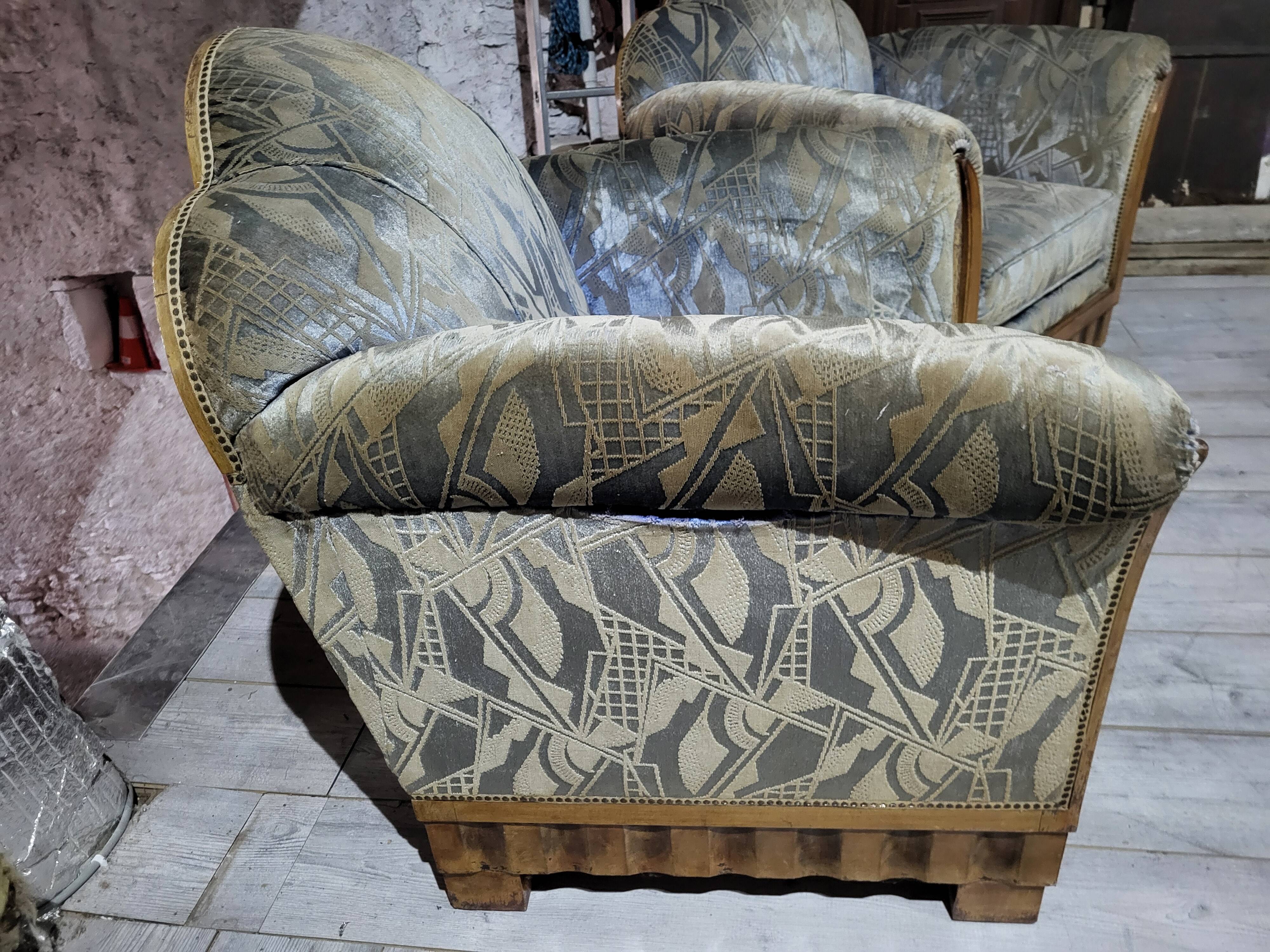 Pair of Art Deco armchairs