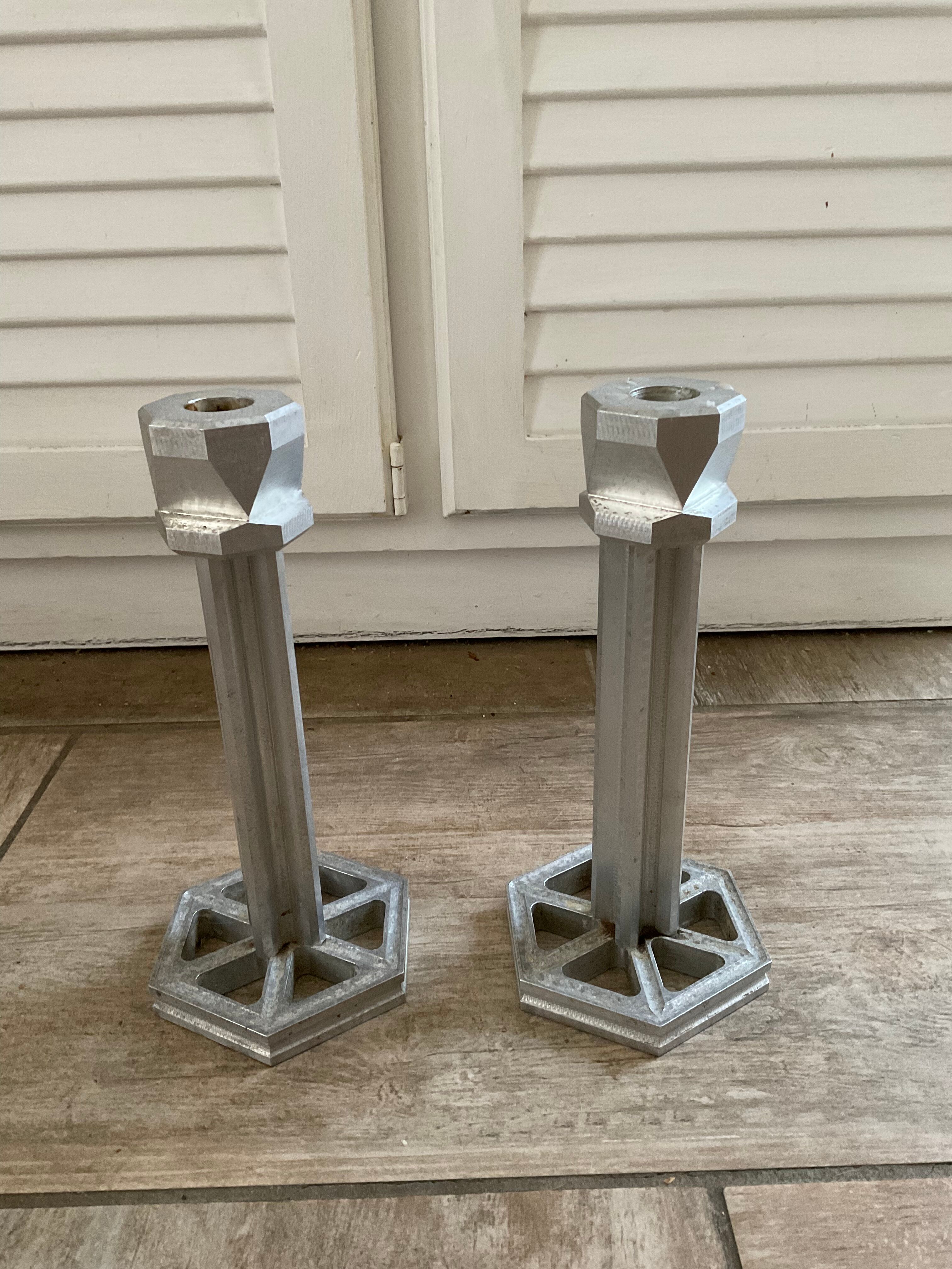 Pair candle holders