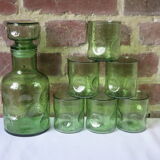 Service in vintage orangeade in light green bubble in very good condition
