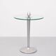 Post Modern Round Glass side table 1980s