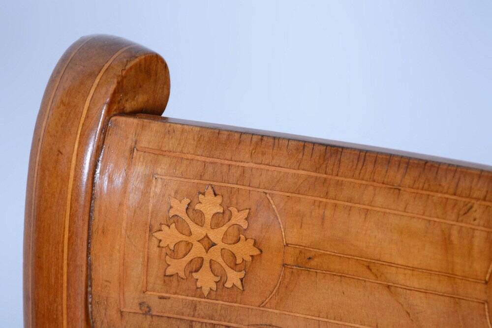 Biedermeier Chair in Cherry Tree & Rattan, Austria, 1830s