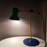 1980s metal desk lamp, Memphis style