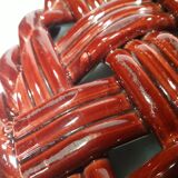 Trifle and 2 bottle coasters, woven ceramic