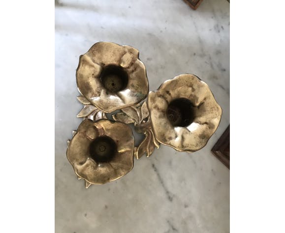 Pair of brass candlesticks