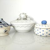 Set of three earthenware boxes