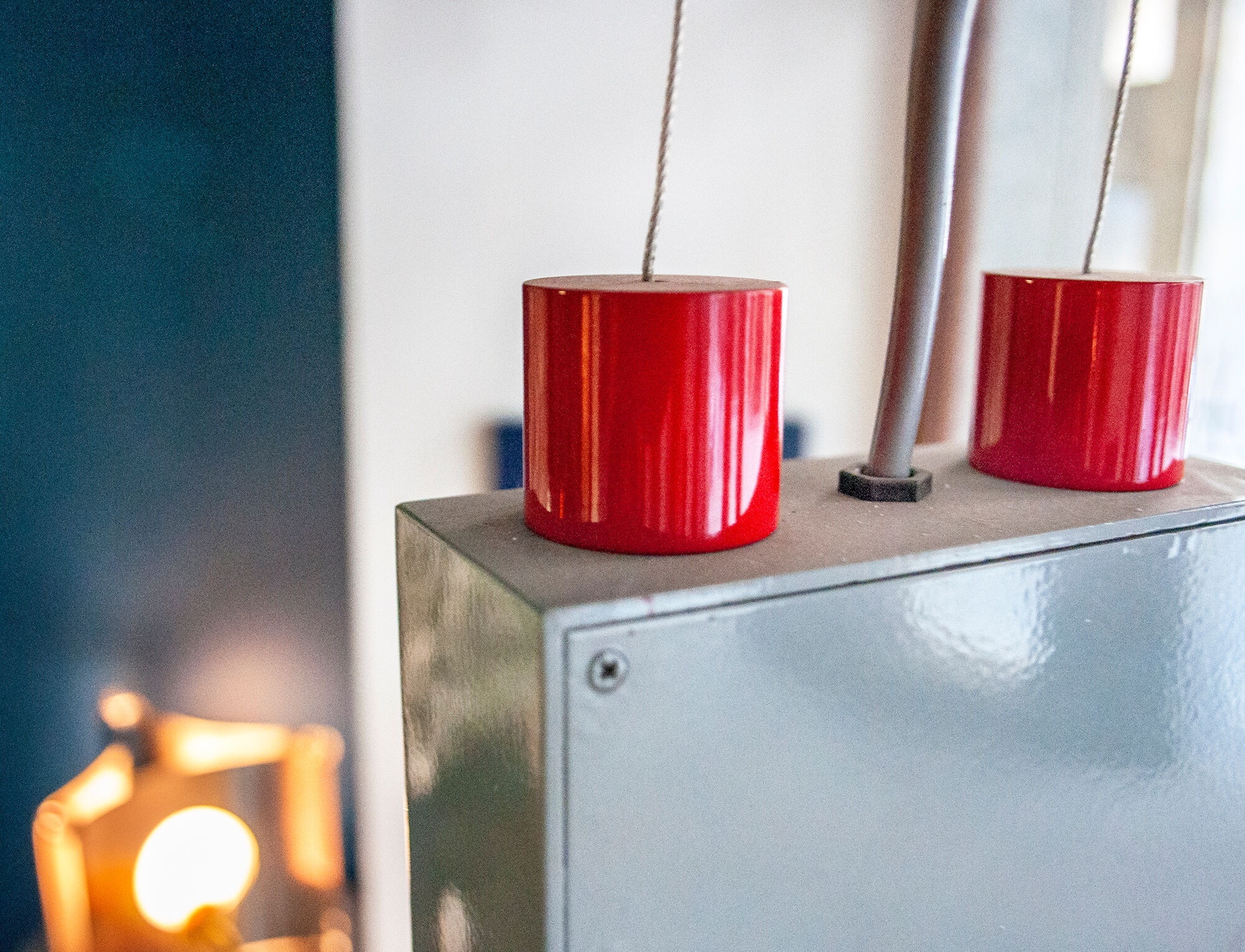 Post modern metal lamp Italy 1980s