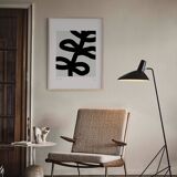 Abstract lines giclee print, 50x70cm