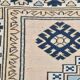 6x8 Vintage Rug İn Blue Tones, Turkish Wool Pattern Rug, 225x178 Cm