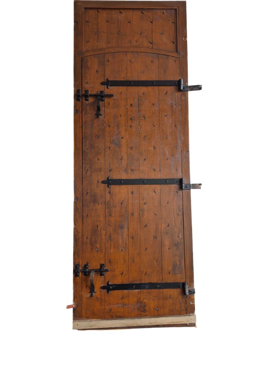 hand-forged studded castle doors + frame from the 1800s/1900s