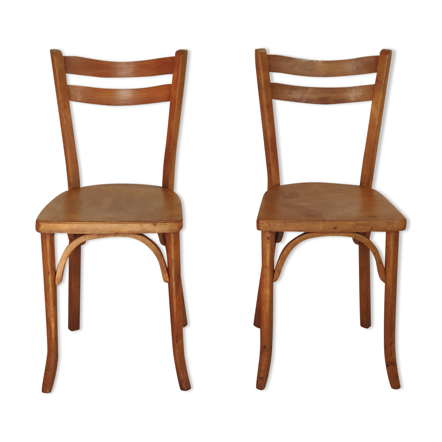 Pair of vintage Baumann bistro chairs