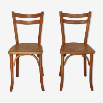 Paire de chaises bistrot Baumann vintage