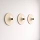 Set of 3 vintage disc wall lamps, 'Charlotte Perriand' for 'Les Arcs', 1970s.
