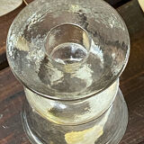 Molded glass candle holder