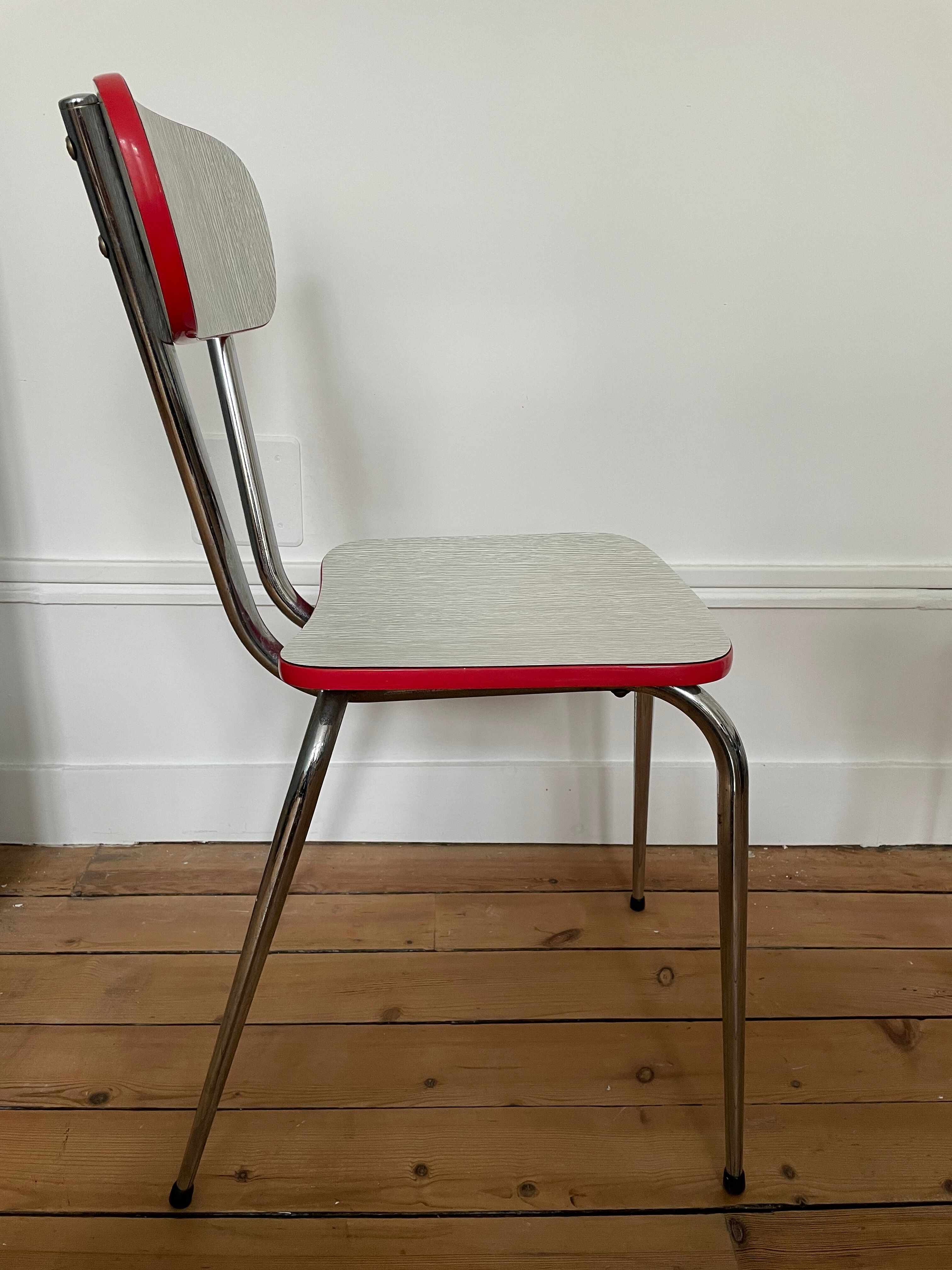 Set of 3 60s Formica chairs