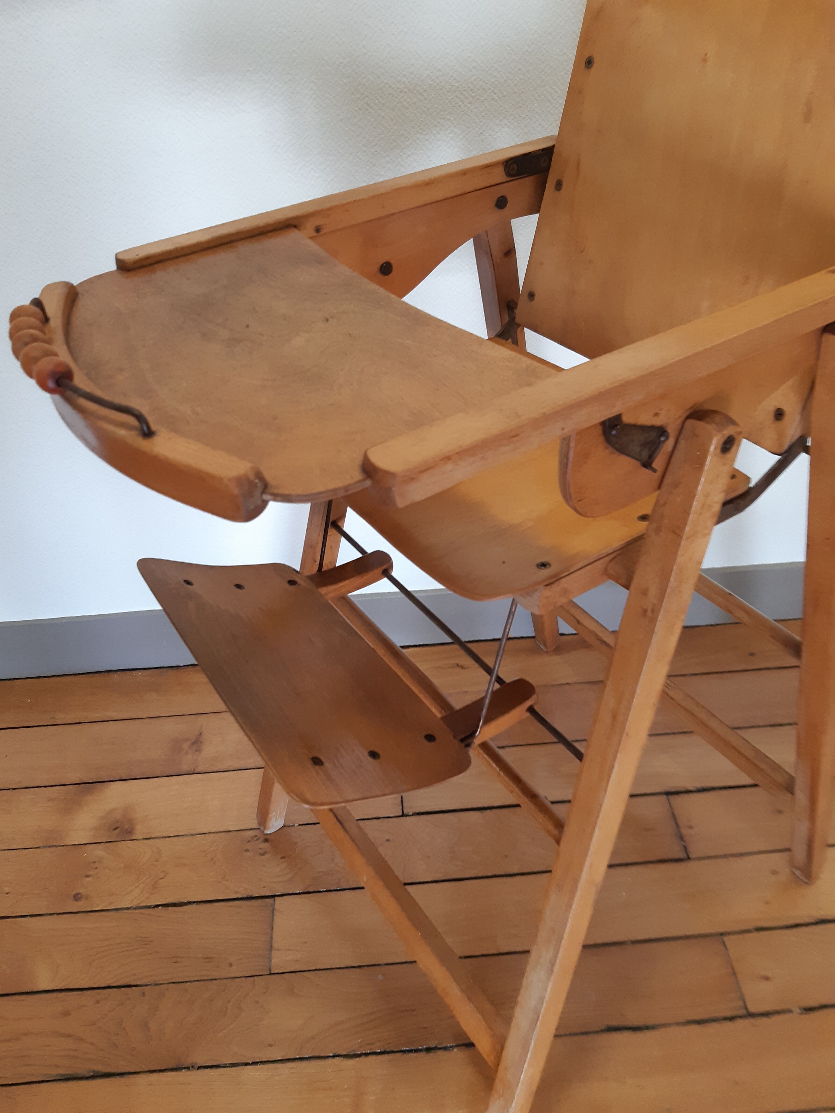 Vintage high folding chair