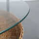 1960s Round coffee table with wicker from the Netherlands