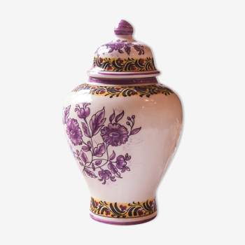 Hand-painted ceramic potiche