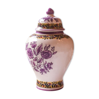 Hand-painted ceramic potiche