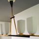 Lustre 4 black and gold metal Arlus fires - 1950