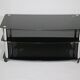 True vintage roll phono chest of drawers sideboard glass shelf 80s