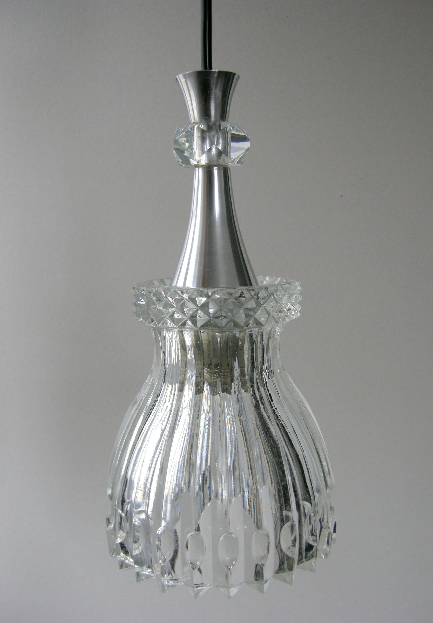 Vintage pendant lamp 1960 glass