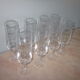 8 champagne flutes in crystal engraved in relief model Matignon