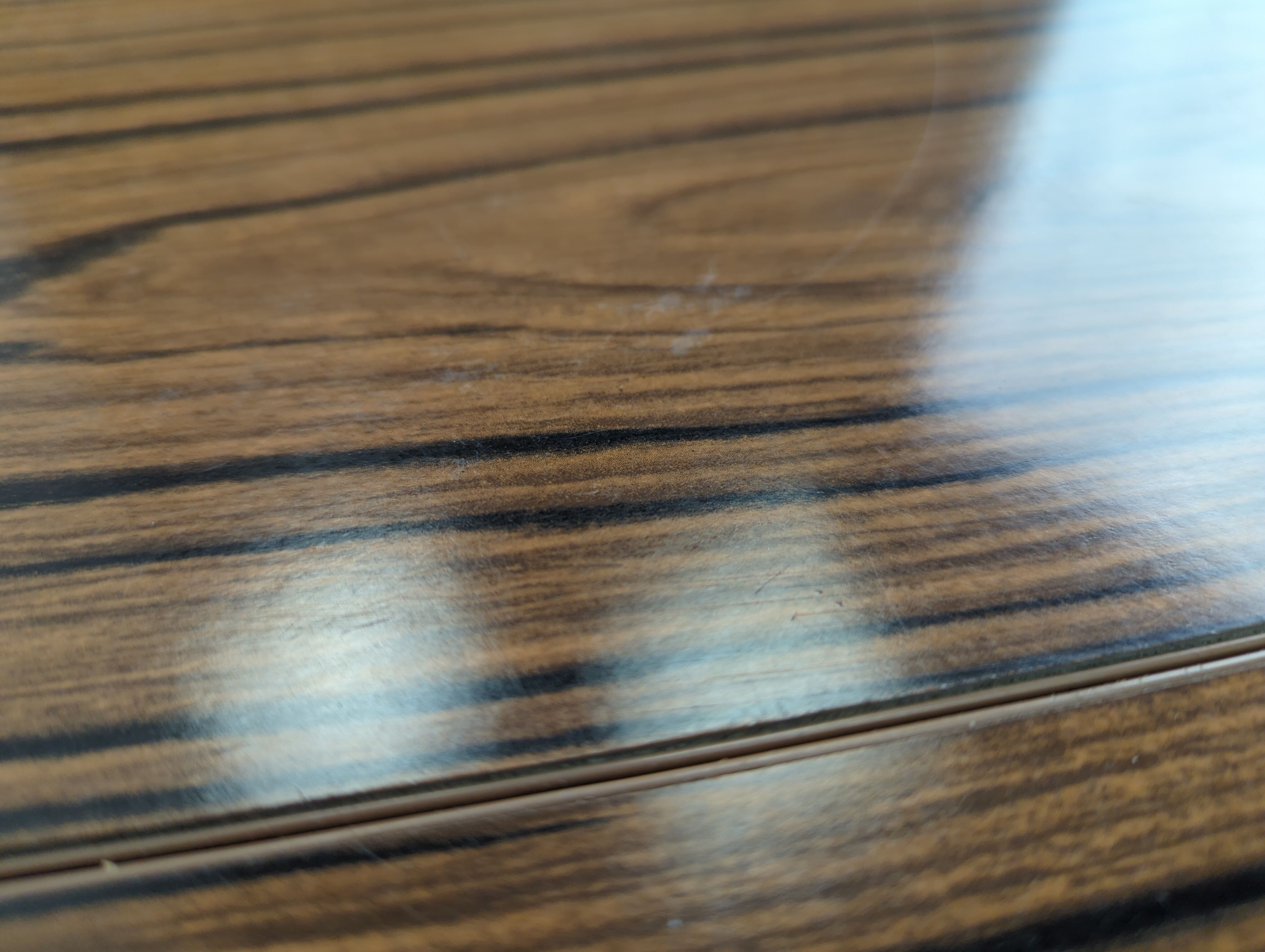 Foldable brown formica table compass legs