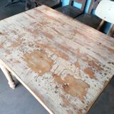 wooden dining table, vintage, turned legs, firm table style