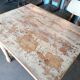 wooden dining table, vintage, turned legs, firm table style