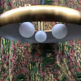 Golden pendant lamp 70s